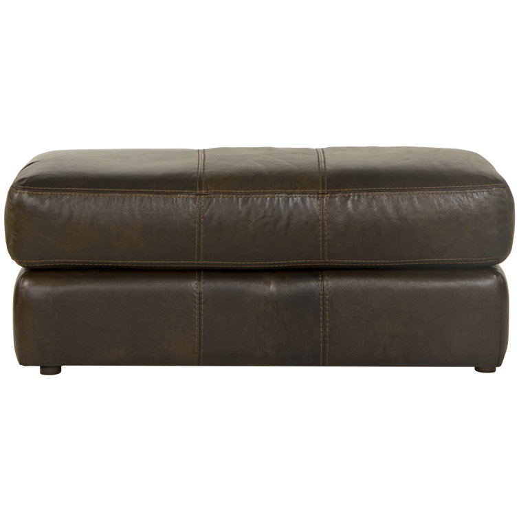 Top grain deals leather storage ottomans